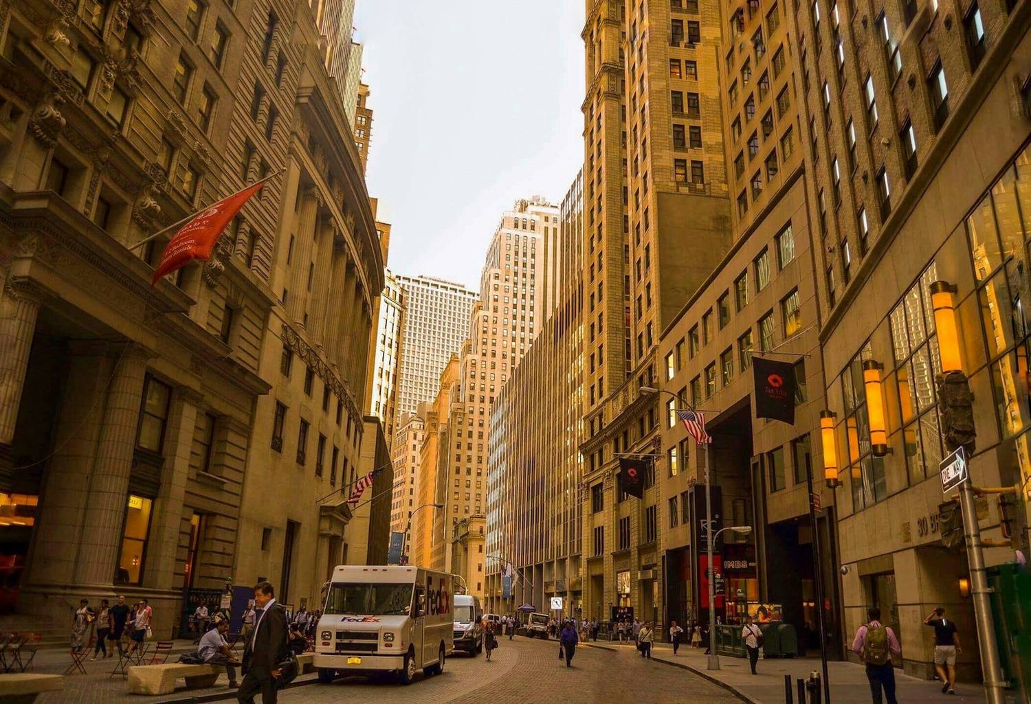 A street in the Financial District